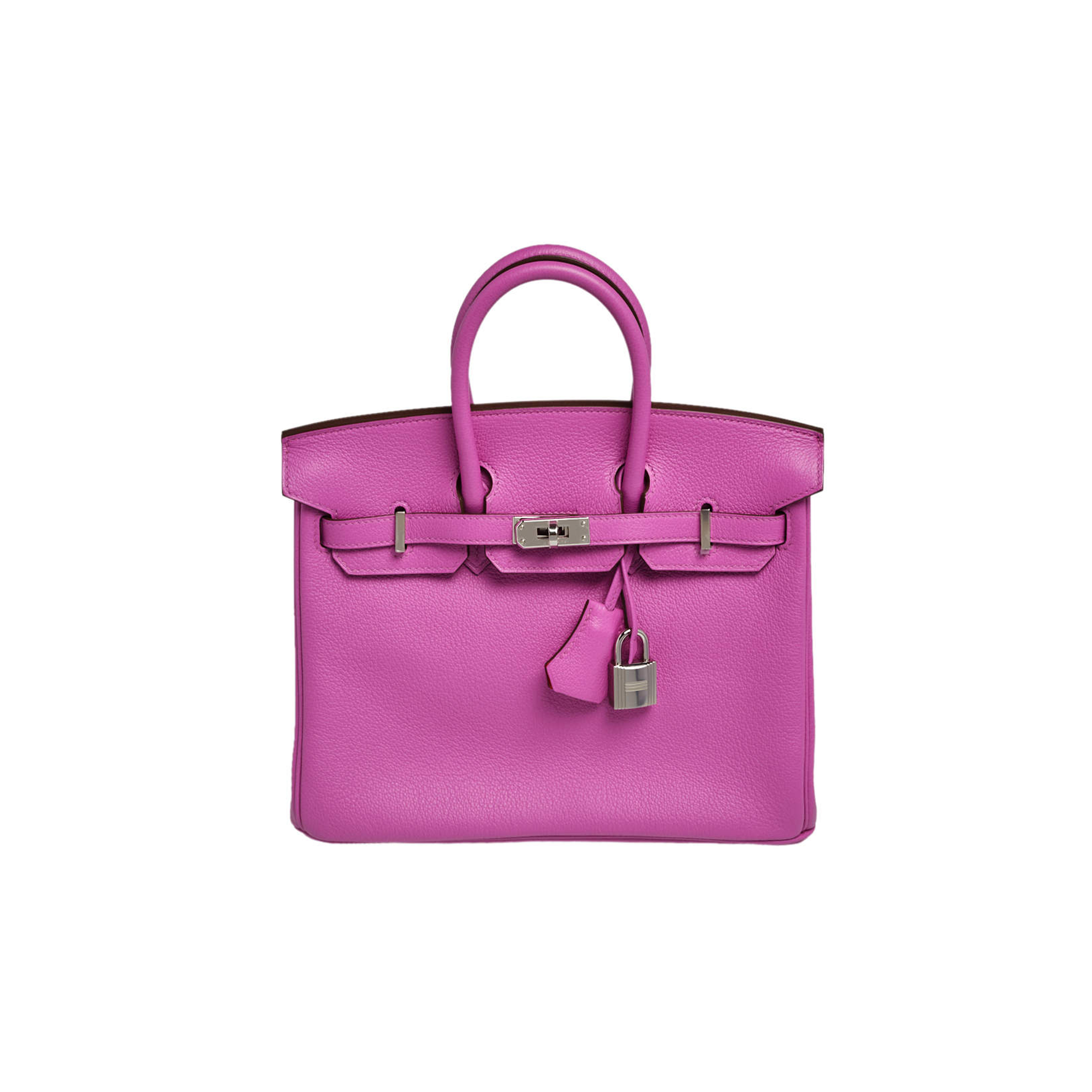 H**mes magnolia leather palladium plated birkin 25 bag (25*22*13cm)